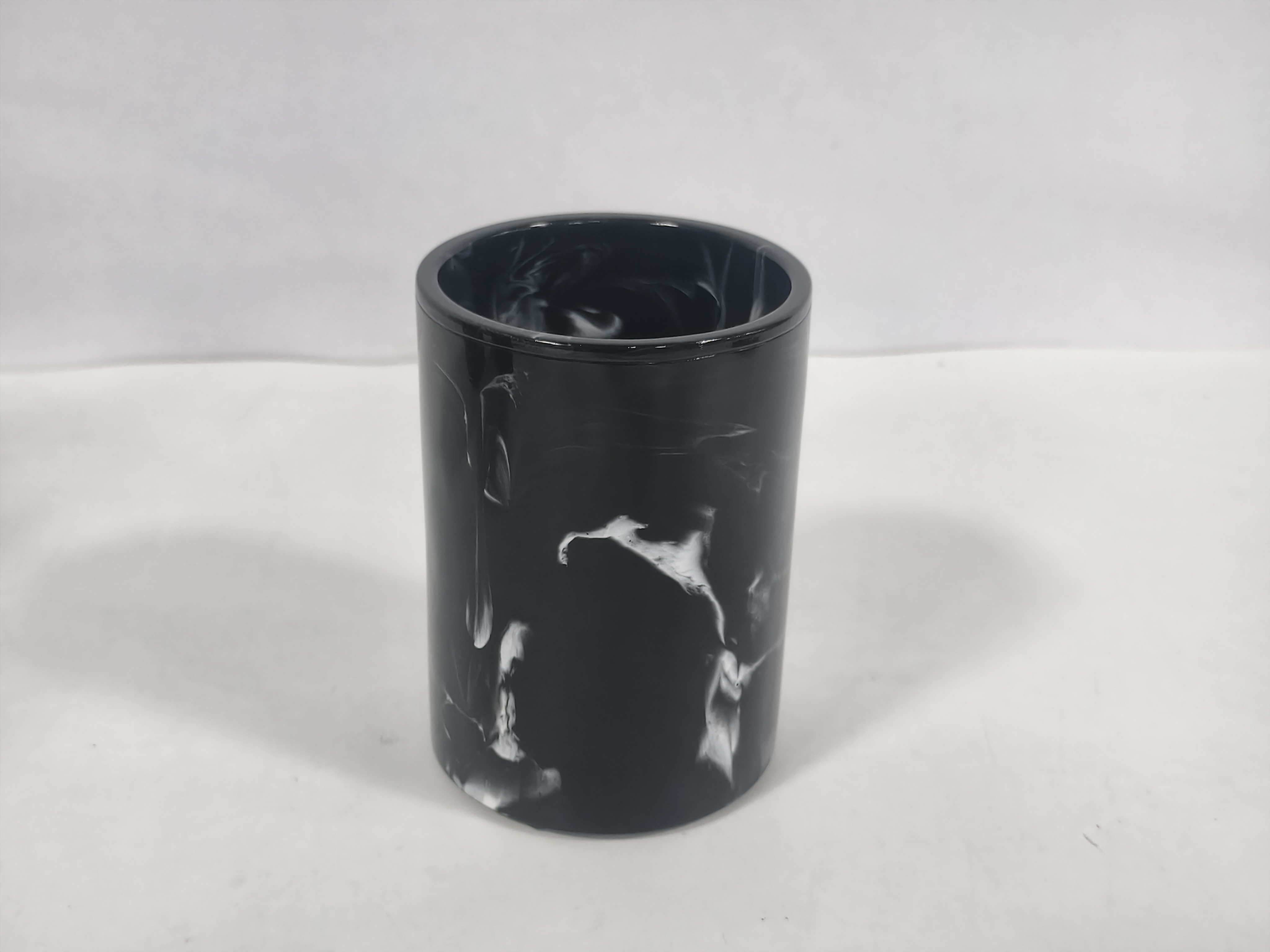 우아한 광택 블랙 레진 대리석 4피스 세트 -3